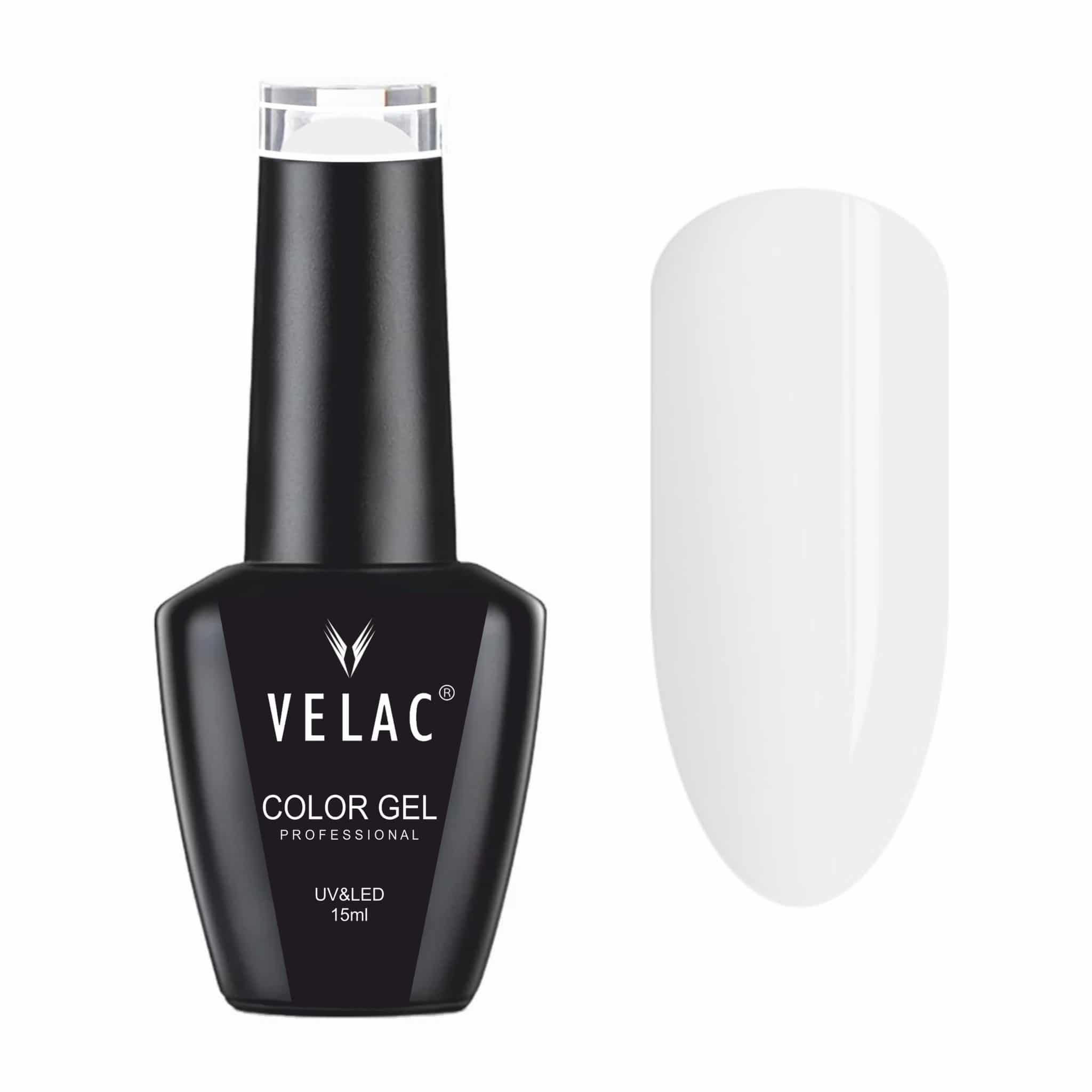 Esmalte semipermanente color blanco 0002 Velac 15 ml super nails