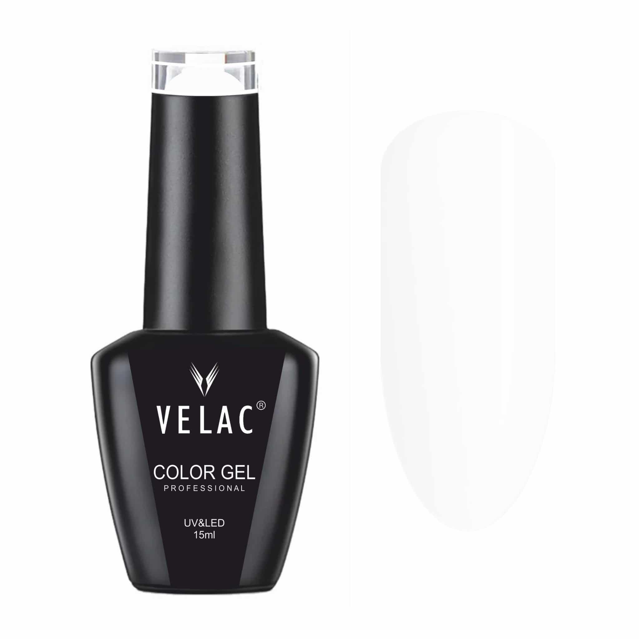 Esmalte semipermanente color blanco 0002 Velac 15 ml super nails