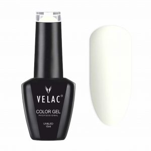 Esmalte semipermanente color blanco semitranslucido avainillado 0004 Velac 15 ml super nails