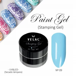 09 Paint Art y Stamping Paint Azul Claro - Velac - 8ml