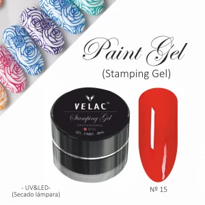 15 Paint Art y Stamping Paint Rojo - Velac - 8ml