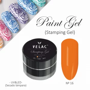 16 Paint Art y Stamping Paint Naranja - Velac - 8ml