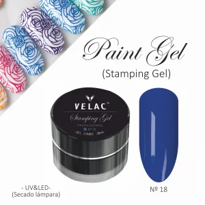 18 Paint Art y Stamping Paint Azul - Velac - 8ml