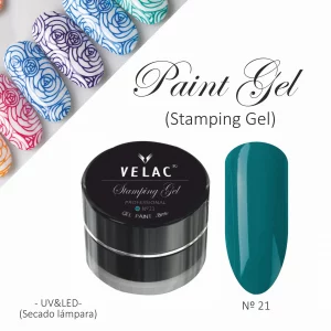 21 Paint Art y Stamping Paint Turquesa - Velac - 8ml